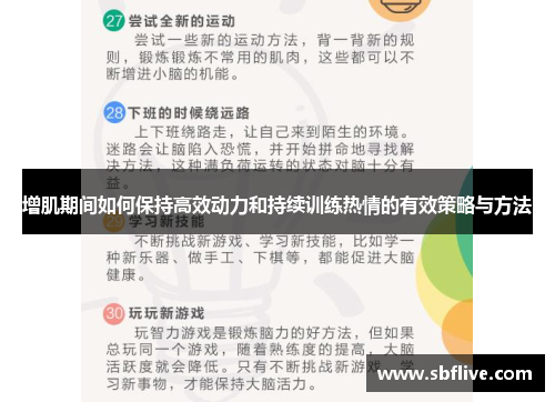 增肌期间如何保持高效动力和持续训练热情的有效策略与方法
